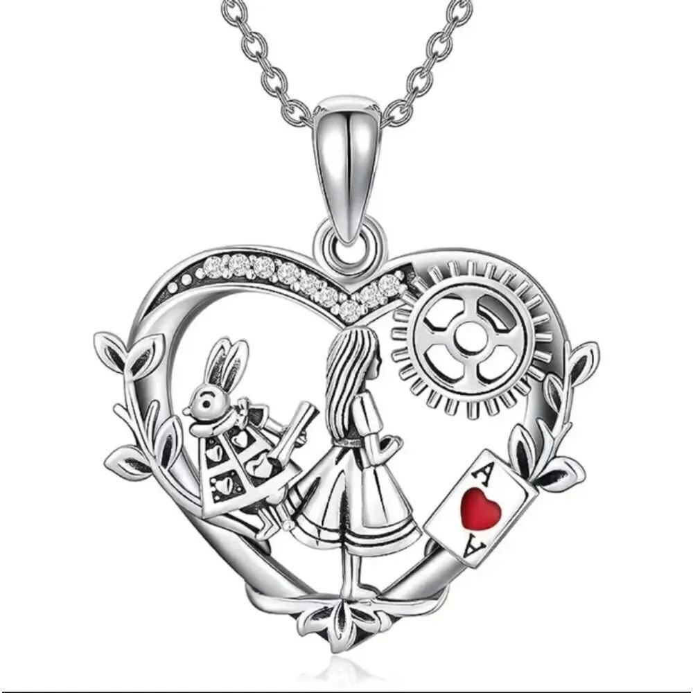 Alice In Wonderland Whimsical Pendant Necklace